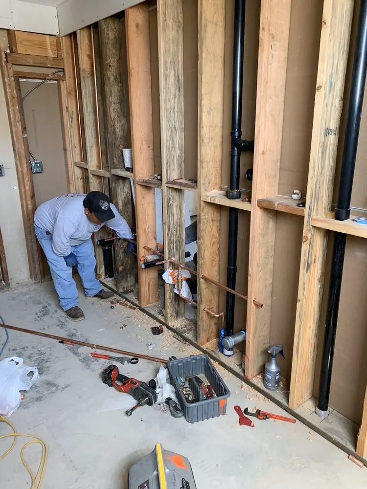 Commercial rough-in plumbing for Water Heater Replacement in Hiawatha Woods
